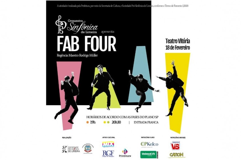 Orquestra Sinfônica de Limeira apresenta ''Fab Four'' nesta quinta-feira