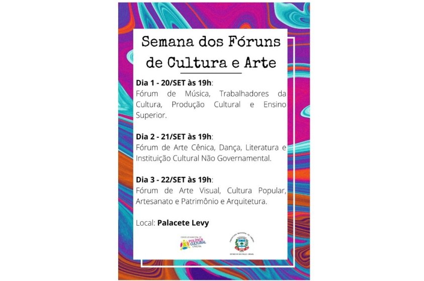 Conselho de Política Cultural realiza 2ª Semana de Fóruns de Cultura e Arte