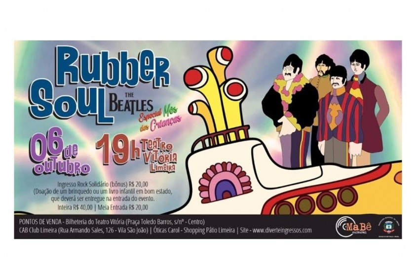 Rubber Soul Beatles apresenta show para crianças neste sábado