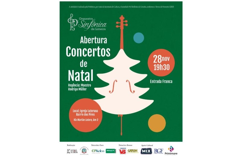 Orquestra inicia temporada de Concertos de Natal, neste domingo