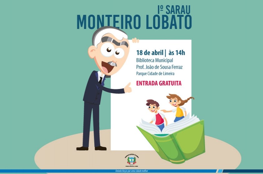 Primeiro Sarau Monteiro Lobato é amanhã, na Biblioteca Municipal