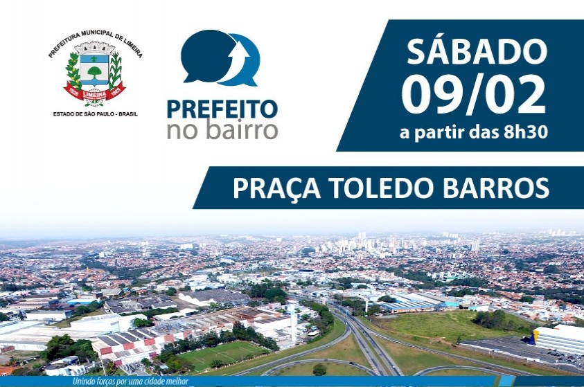Prefeito no Bairro é amanhã na Praça Toledo Barros