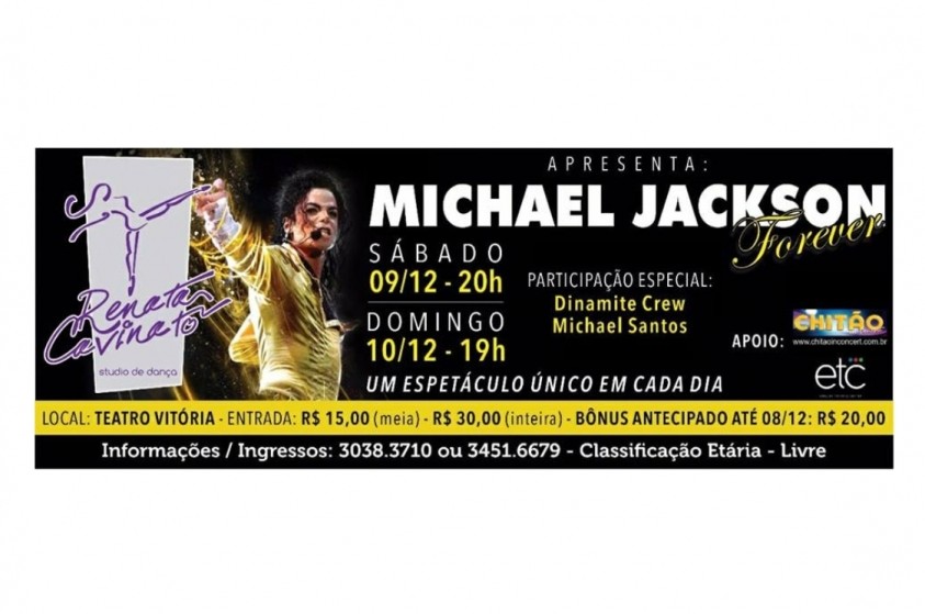 Teatro Vitória recebe tributo a Michael Jackson