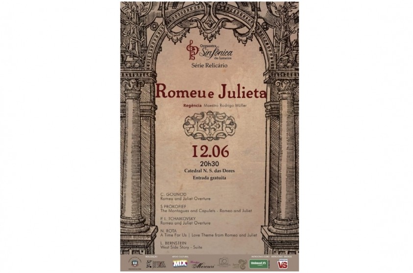 Orquestra apresenta concerto gratuito ''Romeu e Julieta''