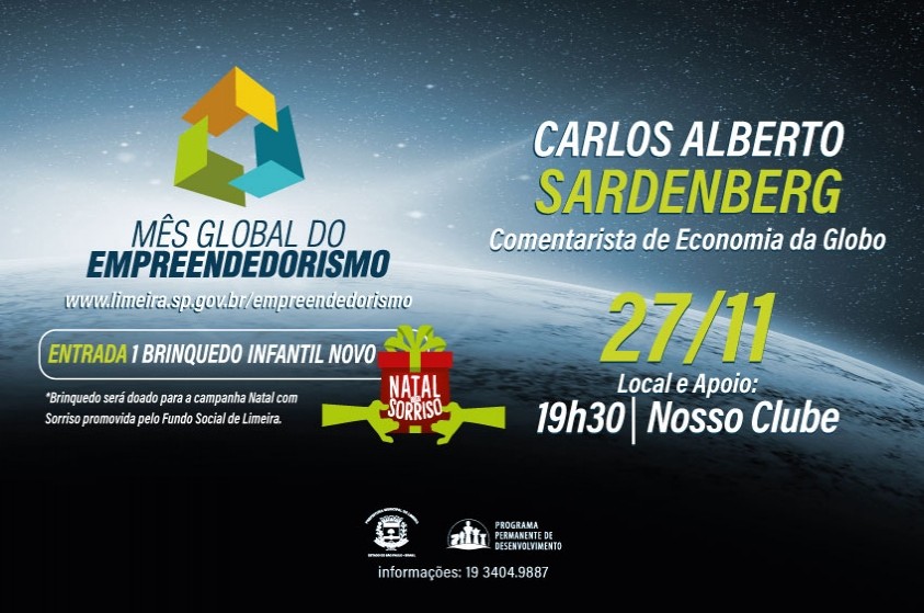 Carlos Alberto Sardenberg estará em Limeira amanhã