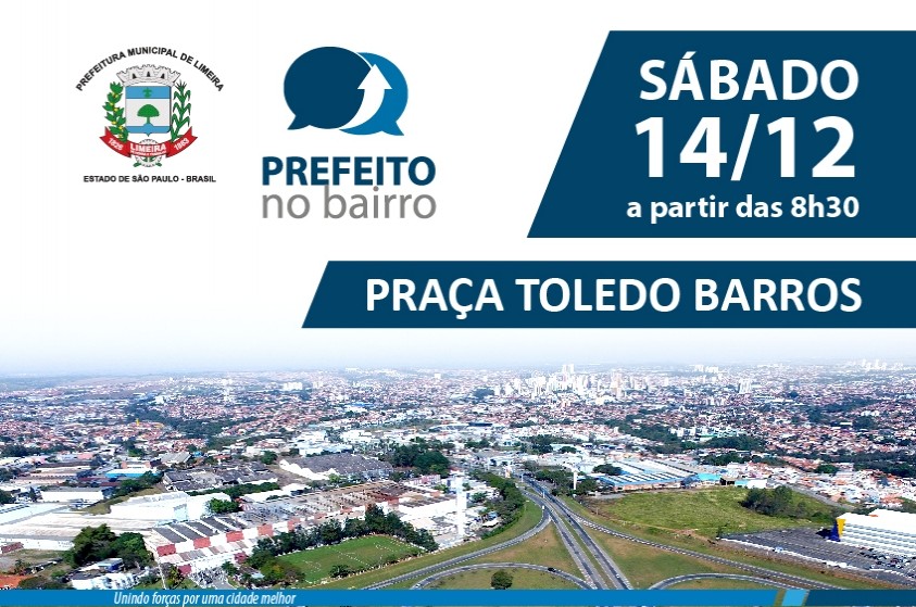 Praça Toledo Barros recebe o último Prefeito no Bairro do ano neste sábado (14)