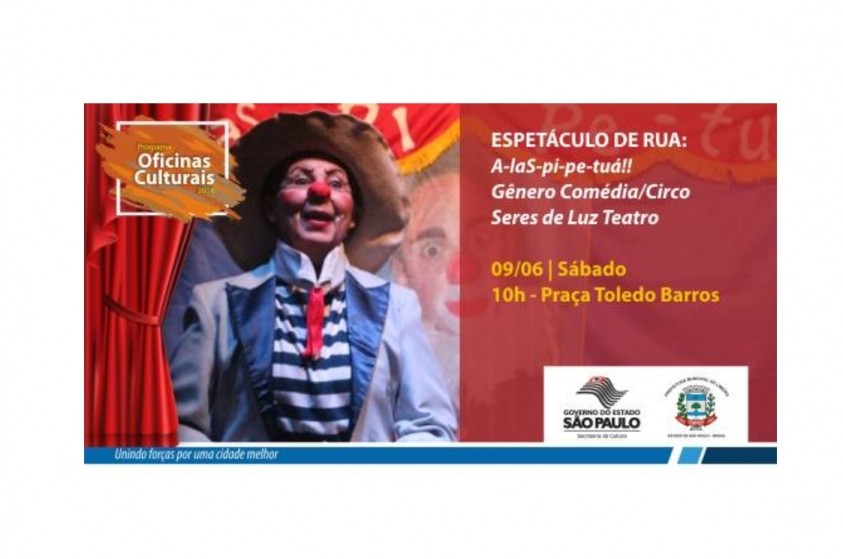 Teatro de Rua chega na Praça Toledo Barros neste sábado