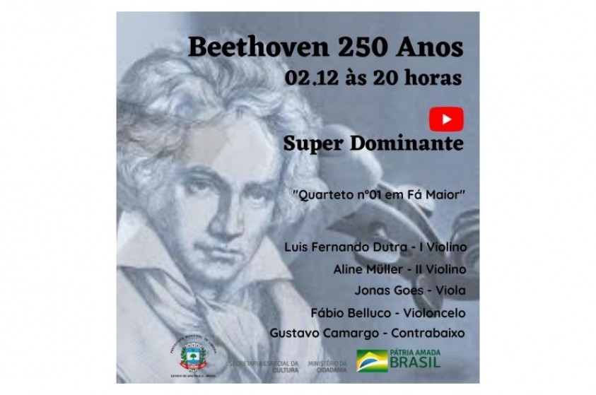 Quinteto de Cordas apresenta ''Beethoven 250 Anos''