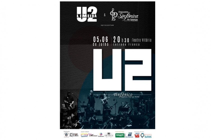 Com entrada franca, Osli e U2 Limeira apresentam U2 Sinfônico